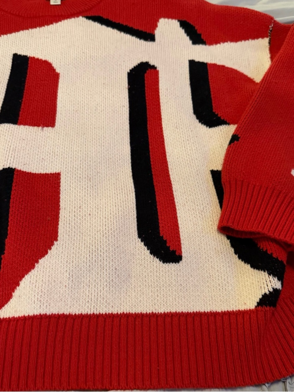 Maeve Oversized Graphic Monogram Sweater - Picture 6 of 7